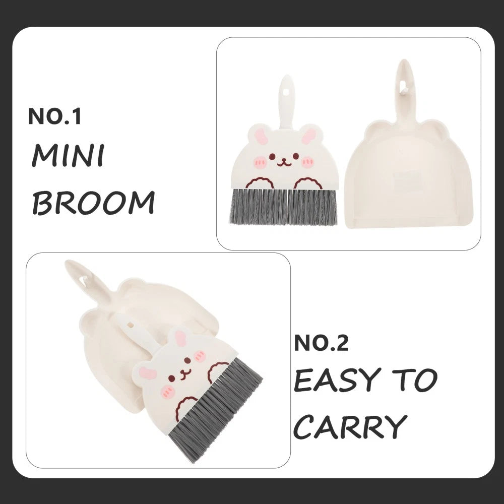 Mini Broom Set Travel Child Cleaning Tools for Housekeeping Dustpan
