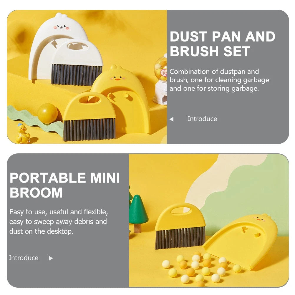Mini Dustpan Set Desktop and Broom Baby Child Small Cleaning Brush