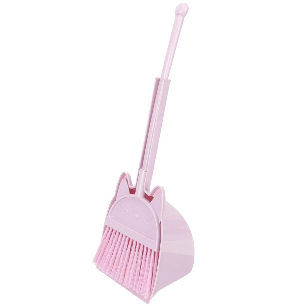 Children's Broom Set Small Dust Pan Kids Cleaning Girls Mini Brooms for