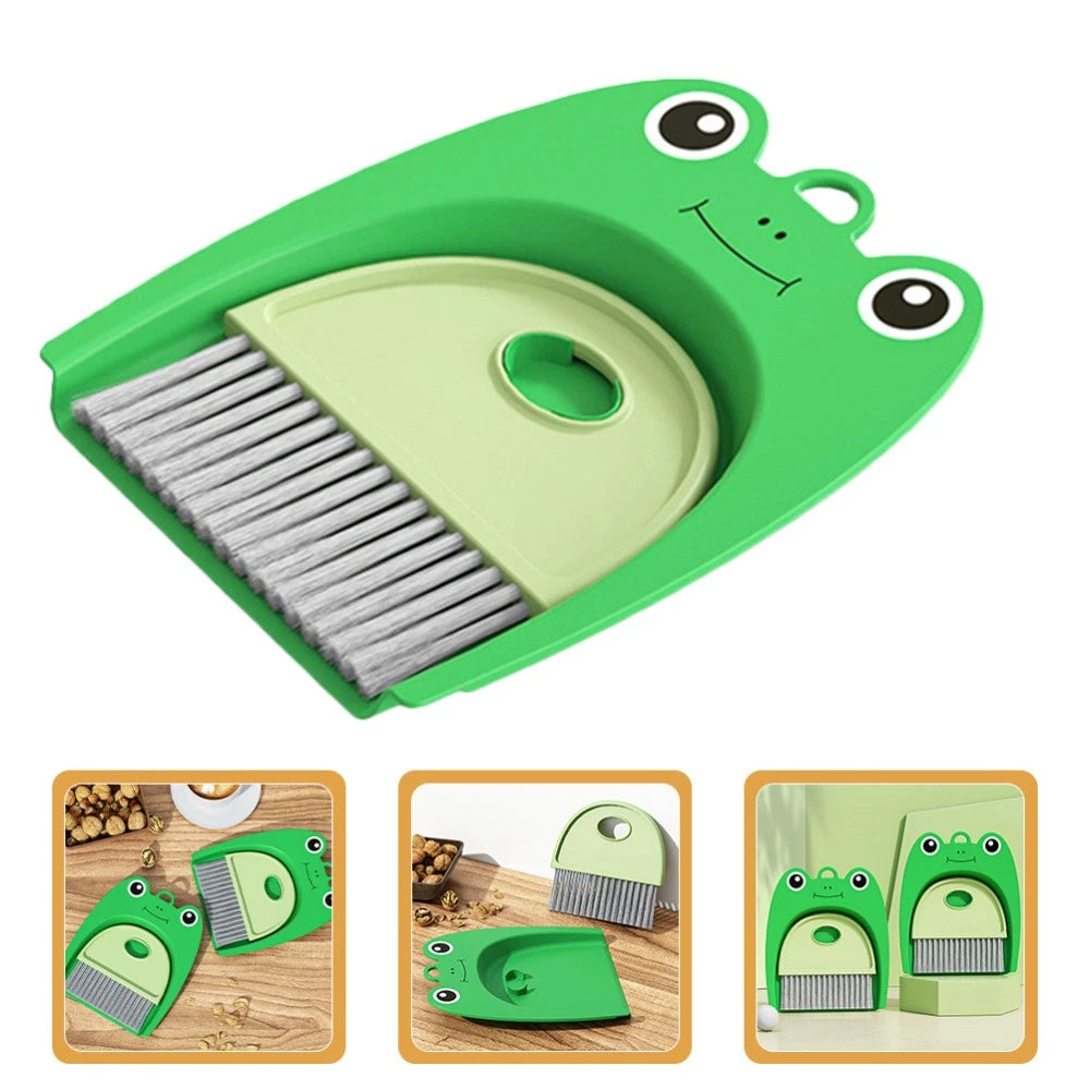 Small Broom Set Brush and Pan Desktop Mini Child Compact Dustpan