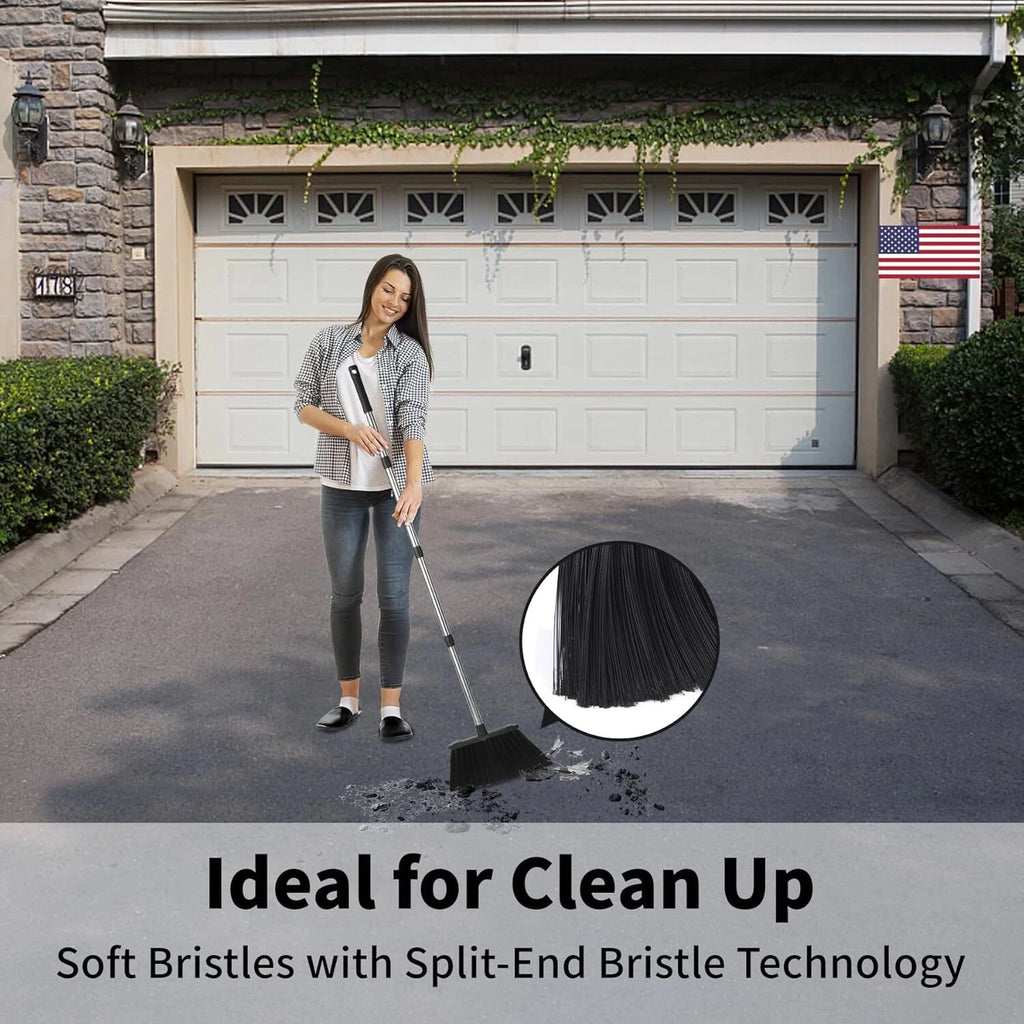 Ergonomic 51'' Broom and Dustpan Combo Set - Time-Saving Cleaning Solution