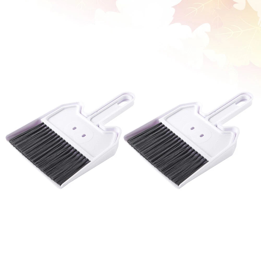 2 Sets Keyboard Cleaning Brush Child Supplies Small Broom and Dustpan