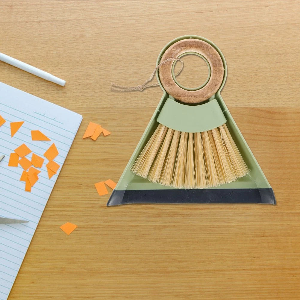 1 Set Small Broom And Dustpan Set Handheld Cleaning Tool Mini Dustpan And Brush