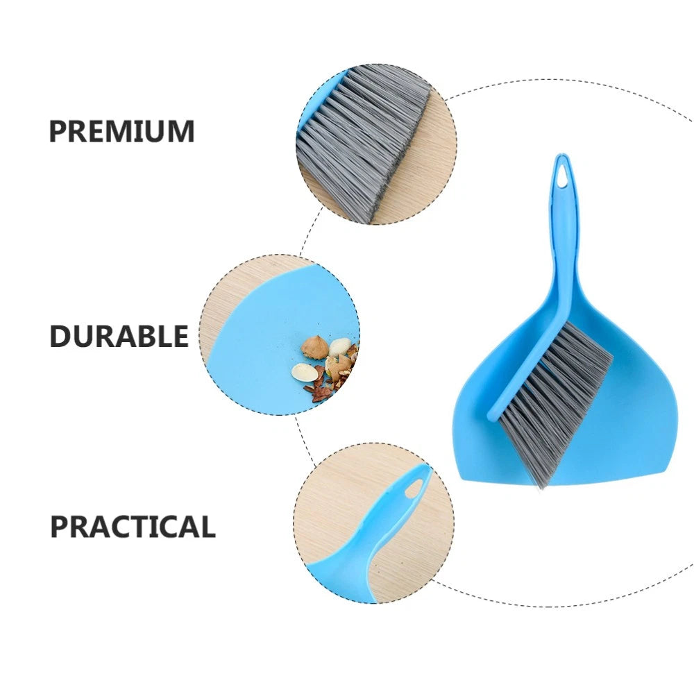 1 Set of Desktop Cleaning Broom Mini Dustpan Household Pet Cleaning Supplies