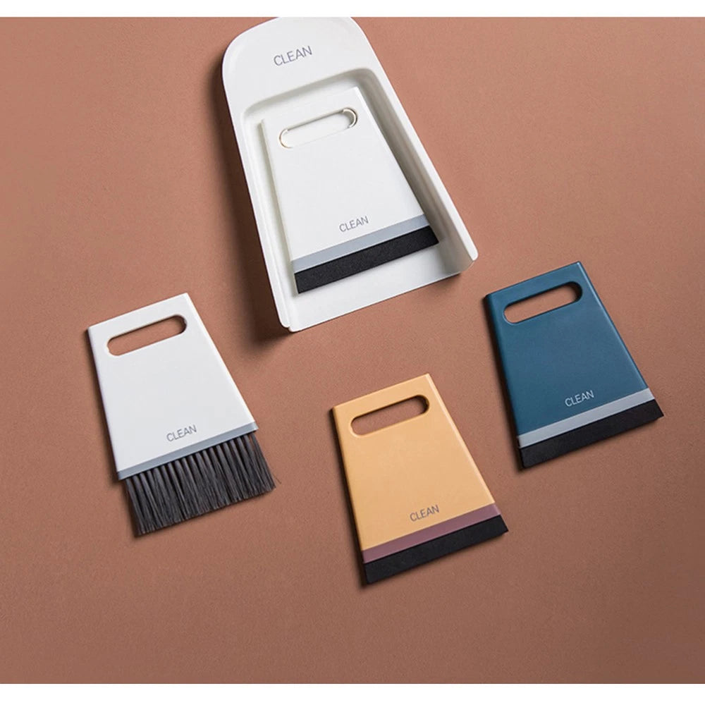 Travel Desktop Mini Broom Set Hand Sweeper Dustpan Household Cleaning Supplies