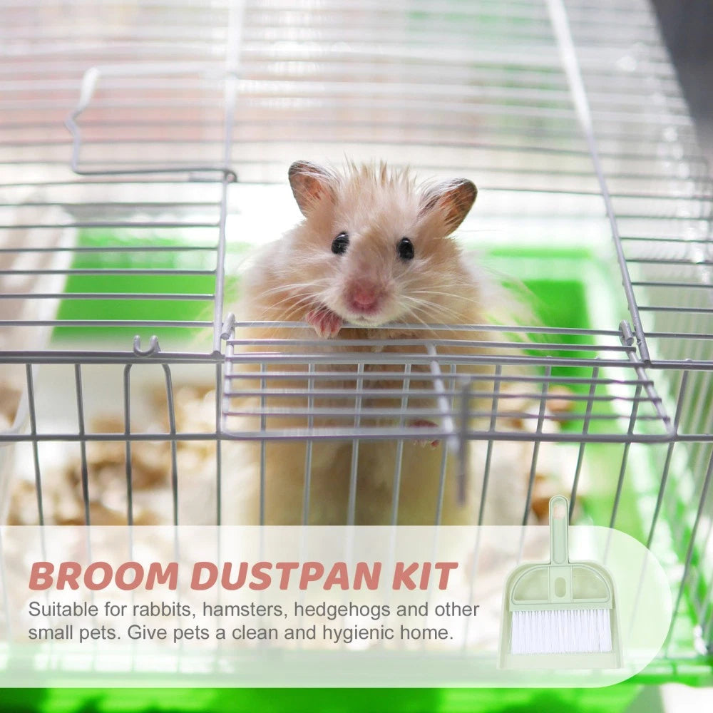 6 Sets Cleaning Artifact Mini Dust Pan and Brush Miniature Broom Dustpan