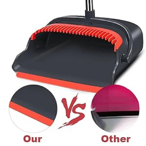 Broom and Dustpan Set, Long Handle Sweep Combo for Home Office Kitchen Lobby ...