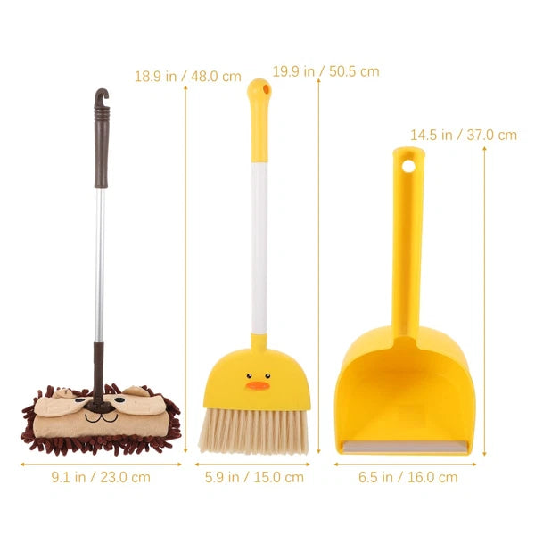 Small Broom Mop Set Baby Child Brush and Dustpan Household Cleaning Supplies