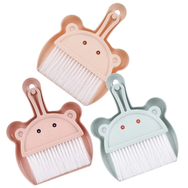 3 Sets Cartoon Broom Dustpan Household Dustpan Portable Broom-