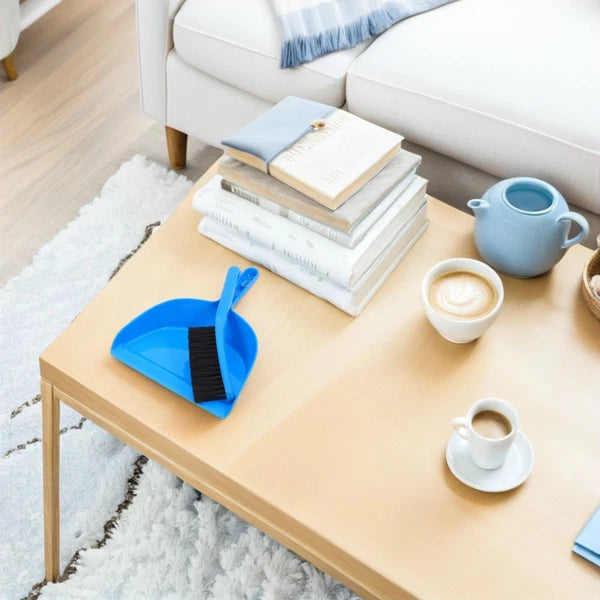 1 Set Small Broom and Dustpan Cleaning Set Desk Clean Broom Sweep Broom with