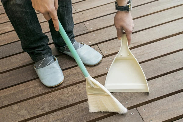 Yamazaki Sangyo Broom and Dustpan Set, Mini, Short Handle, Garden Broom, PP, Pol