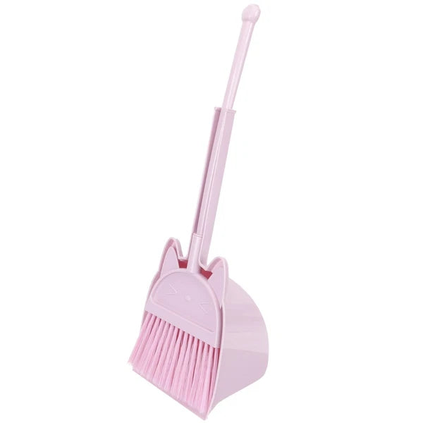 Children's Broom Set Small Dust Pan Kids Cleaning Girls Mini Brooms for
