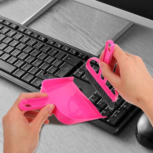Desktop Broom Set Child and Dust Pan Car Cleaning Brush Interior