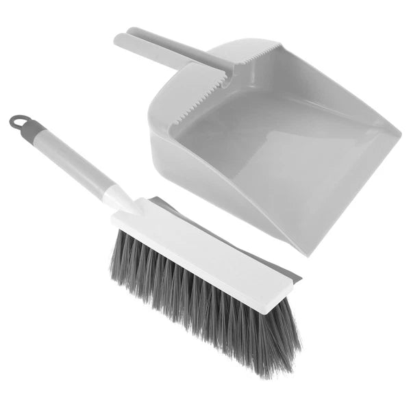 Mini Dustpan Broom Set Desktop and Brush Plastic with Small Hand