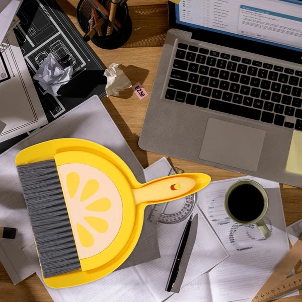 Mini Broom Set Desktop Small Dustpan Dad and Brooms for Sweeping Indoor