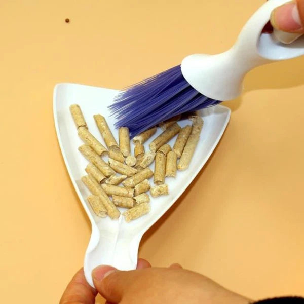 2 Sets Mini Dustpan Broom Cleaner Hamster Cage Animal Waste Cleaning