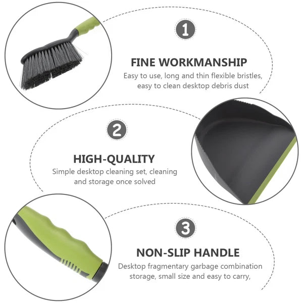 1 Set of Small Broom and Dustpan Practical Home Cleaner Household Cleaning Tool