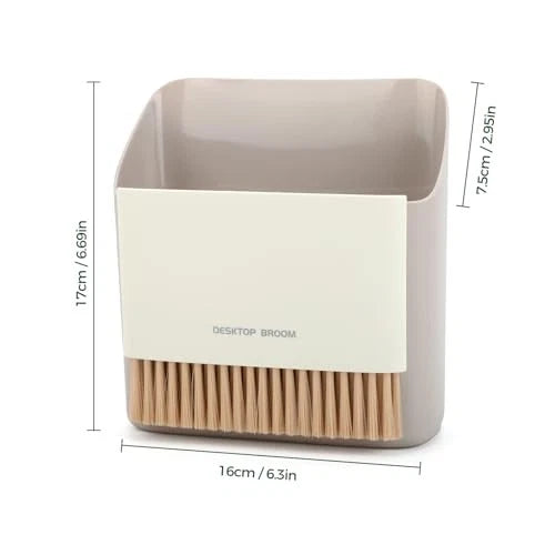 Small Broom and Dustpan Set, Portable Hand Whisk Broom Brush, Mini Hanging Gray