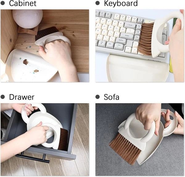 Mini Hand Broom and Dustpan Set: Small Brush and Pan for Cleaning Home