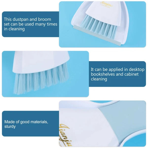 Set of 3 Convenient Small Dustpan Cleaning Tools Desktop Cleaner