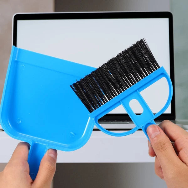 3 Sets Of Handheld Desktop Cleaning Tools Household Tiny Dustpans Brooms