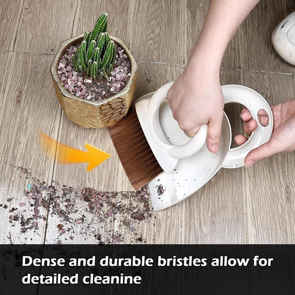 Mini Hand Broom and Dustpan Set: Small Brush and Pan for Cleaning Home