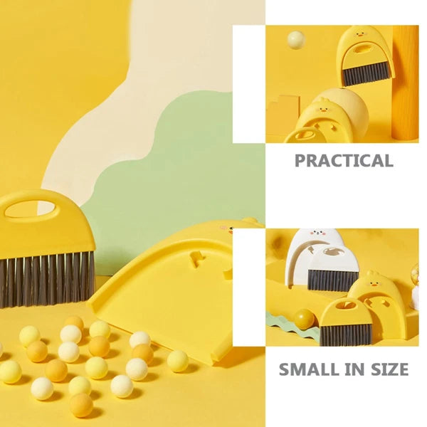Mini Dustpan Broom Set Toddler Dad Sweeping Countertop Brush and