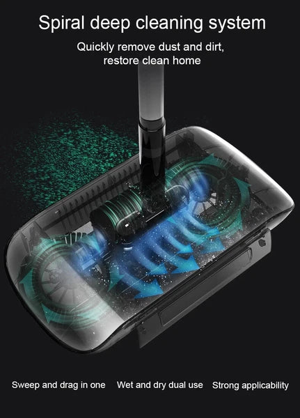 Combination of Broom & Mop Hand Push Type Scoop Household Broom and Dustpan Set