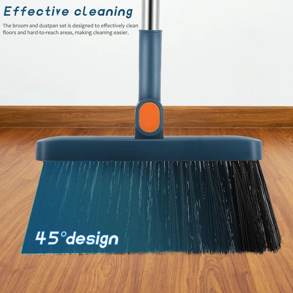 Indoor Cleaning Folding Broom Set Office Dad Dustpan Brooms with Dustpans