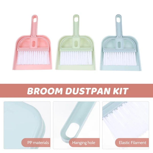 6 Sets Cleaning Artifact Set Mini Broom And Dustpan Smaller With-