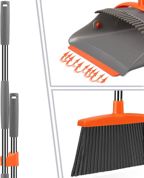 Broom and Dustpan Set for Home, Broom and Dustpan Combo for Office