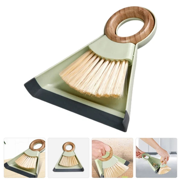 Mini Broom Dustpan Set Duster for Car Air Vent Computer Cleaning Brush