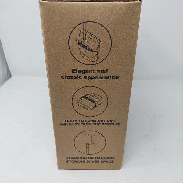 Sage Green Broom And Dustpan Set Foldable Extendable Floor Cleaning Tools