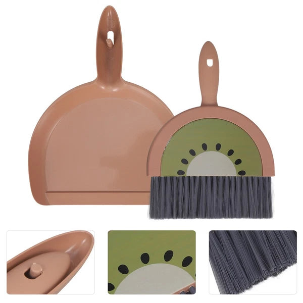 Mini Broom Set Dad Office Brooms for Sweeping Indoor Dustpan and
