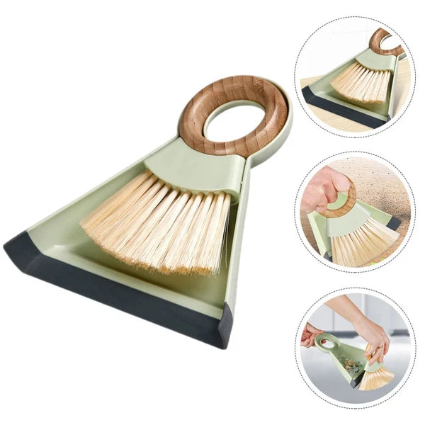 Mini Broom Dustpan Set Duster for Car Air Vent Computer Cleaning Brush