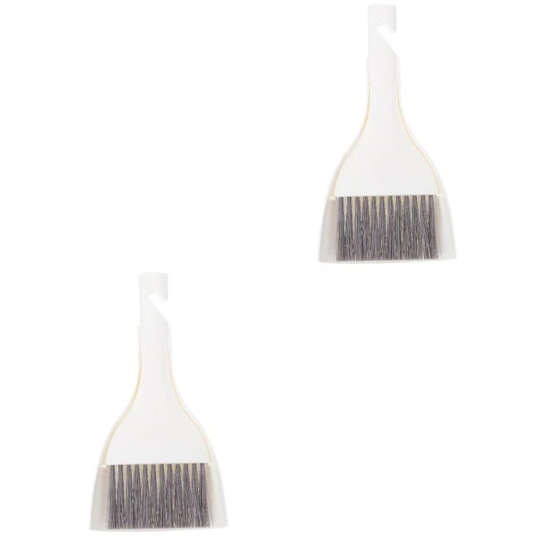 2 Sets Mini Dustpan Broom Desktop Small Cleaner Hand Brush for Cleaning