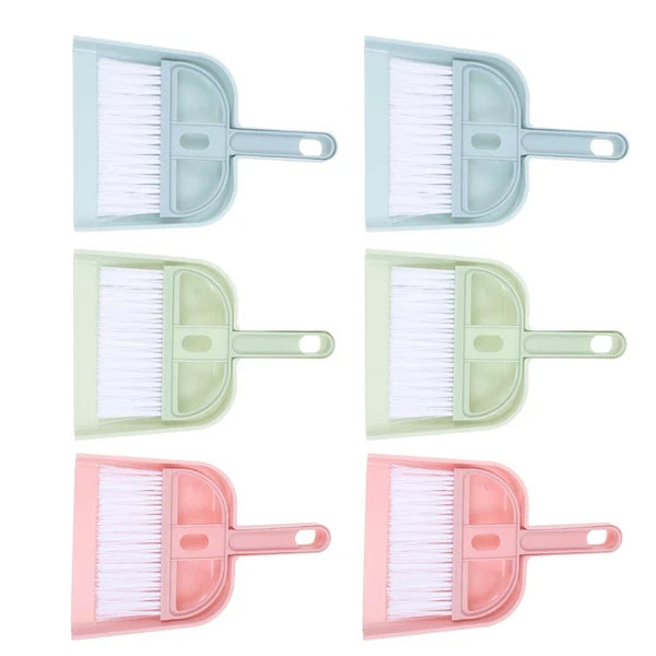 6 Sets Cleaning Artifact Mini Dust Pan and Brush Miniature Broom Dustpan