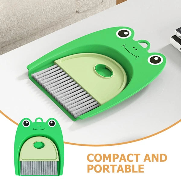 Small Broom Set Brush and Pan Desktop Mini Child Compact Dustpan