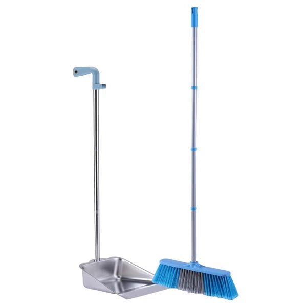 Broom and Dustpan Set for Home - Indoor Broom and Dust Pans with Long Handle ...