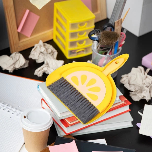 Mini Broom Set Dad Travel Brooms for Sweeping Indoor Small and Dust Pan