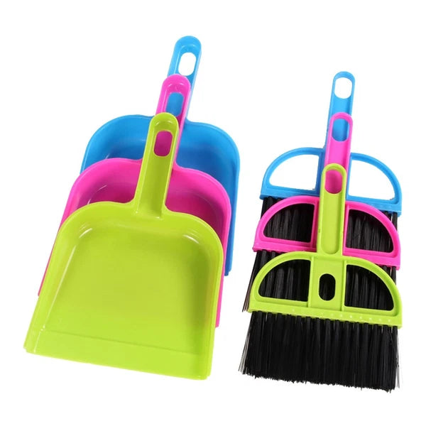 6 Sets Handy Broom Dustpan Sweeping Brush Computer Cleaning Kit Mini with