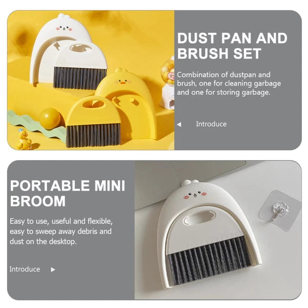 Mini Dustpan Set Child Desktop Broom and Tabletop Cleaning Brush