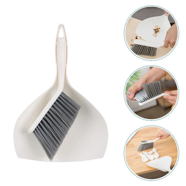 1 Set of Desktop Cleaning Supplies Mini Broom Dustpan Portable Cleaning Tool