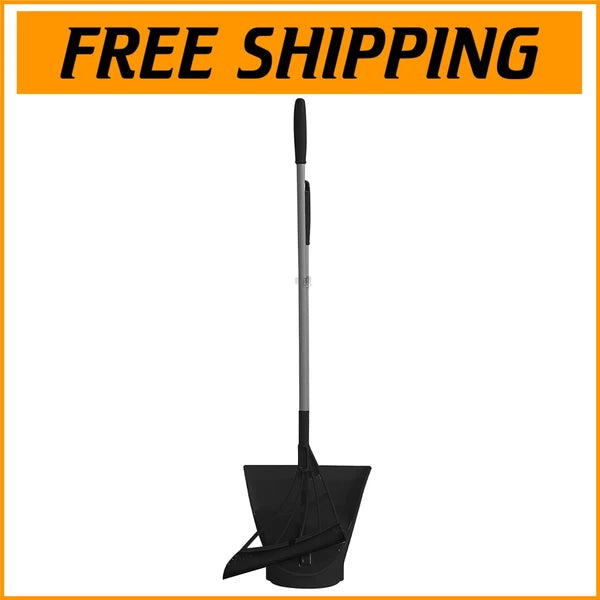 Versatile Silicone Broom and Dustpan Set with One-Click Open for Quick Cleanups