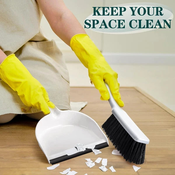 2 Pcs Mini Dustpan and Brush Set, Small Broom and Dustpan Set Small Cleaning ...