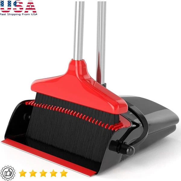 Adjustable 54 in Length Broom & Dustpan Combo Set Home Office Floor Cleaning New