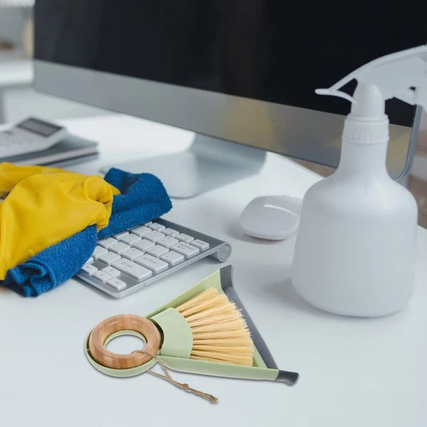 1 Set Small Broom And Dustpan Set Handheld Cleaning Tool Mini Dustpan And Brush