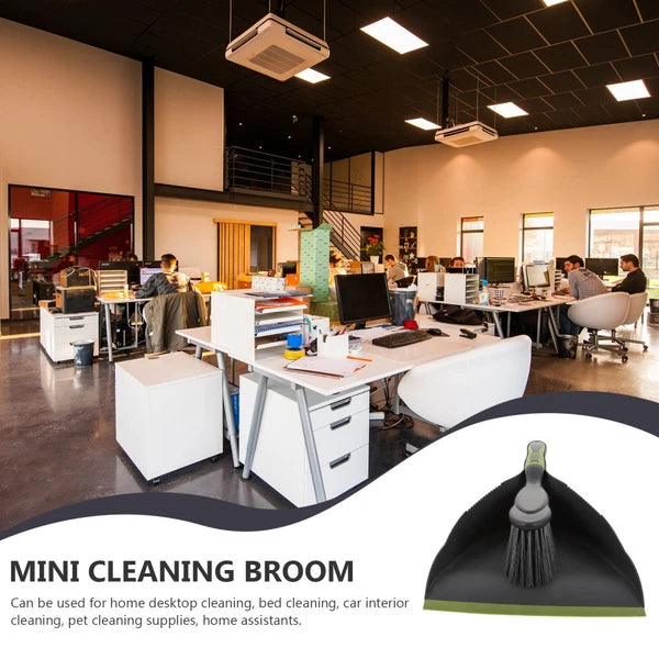 2 Sets of Small Broom and Dustpan Practical Home Cleaner Household Cleaning