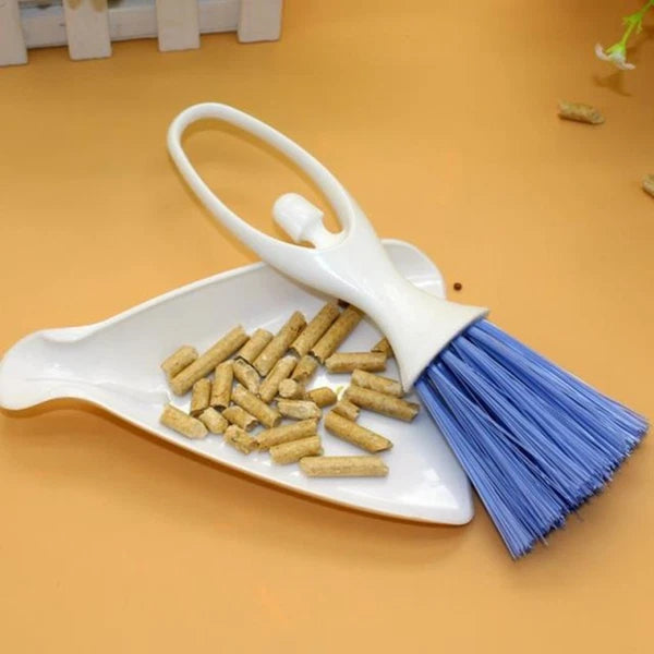 2 Sets Mini Dustpan Broom Cleaner Hamster Cage Animal Waste Cleaning
