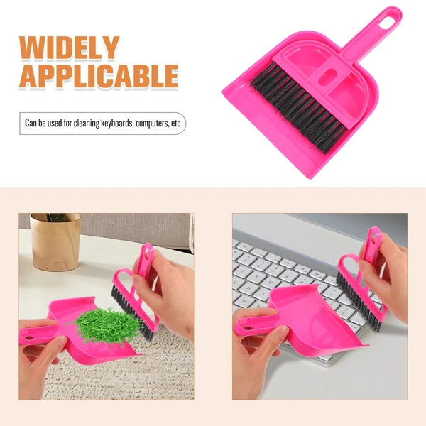 Desktop Broom Set Work Child Dust Pan and Brush Detail Car Detailing